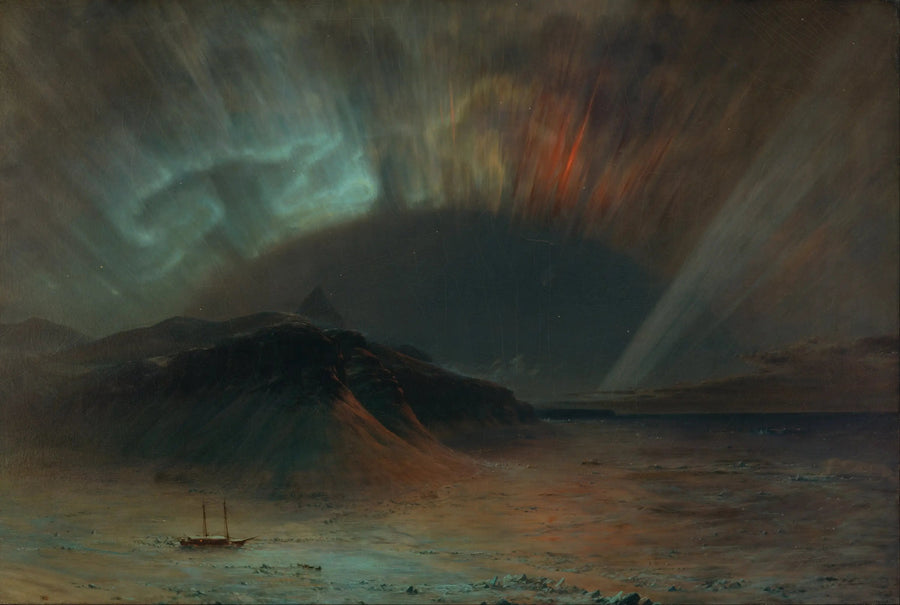 Aurore boréale - Frederic Edwin Church image 1 reproduction de peinture à l’huile