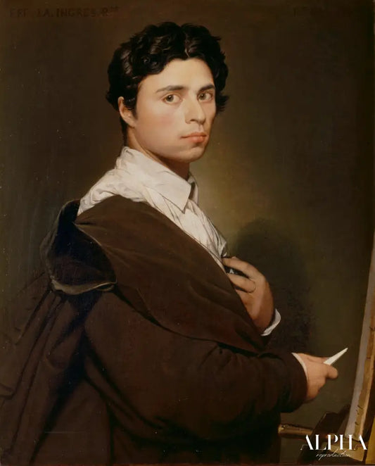 Autoportrait à l'âge de 24 ans - Jean-Auguste-Dominique Ingres - Reproductions de tableaux et peintures haut de gamme