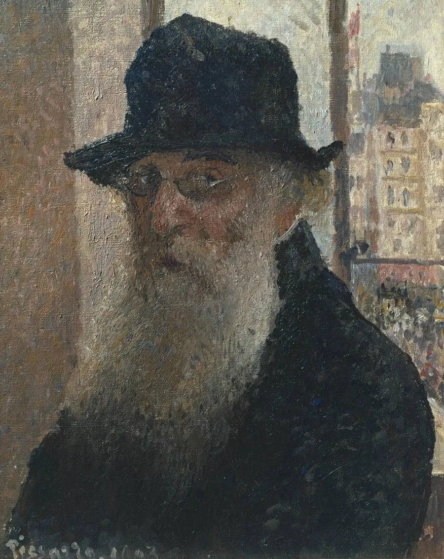 דיוקן עצמי עם כובע - קמיל פיסארו