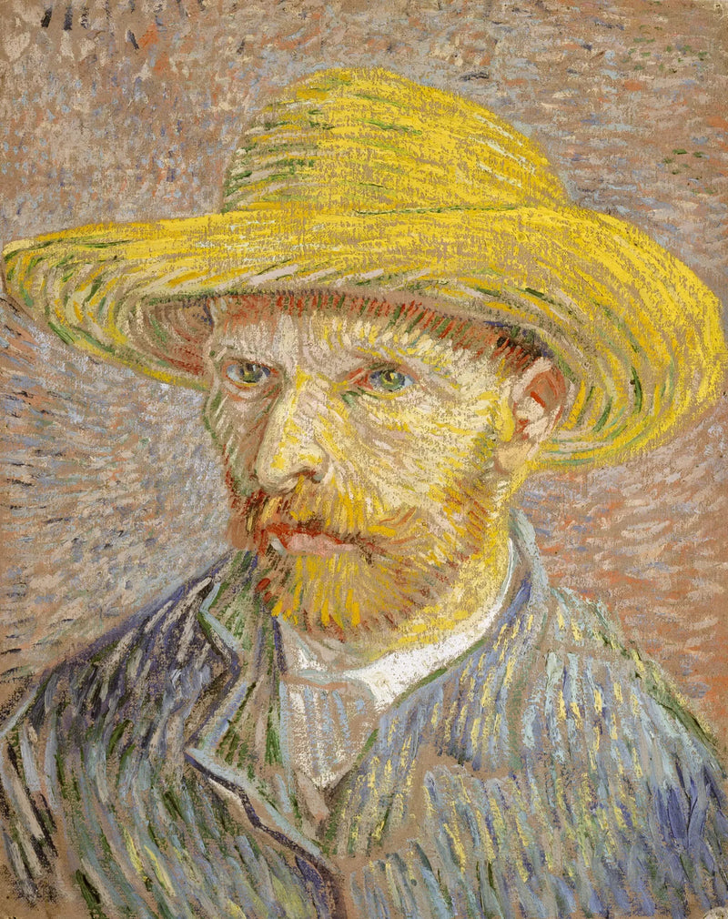 תמונת עצמי עם כובע קש - Vincent van Gogh