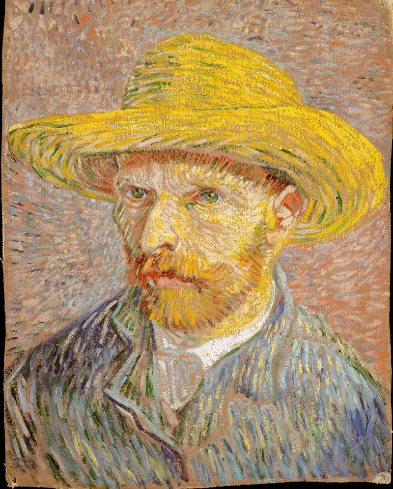 תמונת עצמי עם כובע קש - Vincent van Gogh