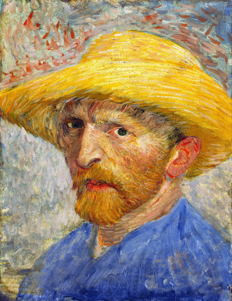 תמונת עצמי עם כובע קש - Vincent van Gogh