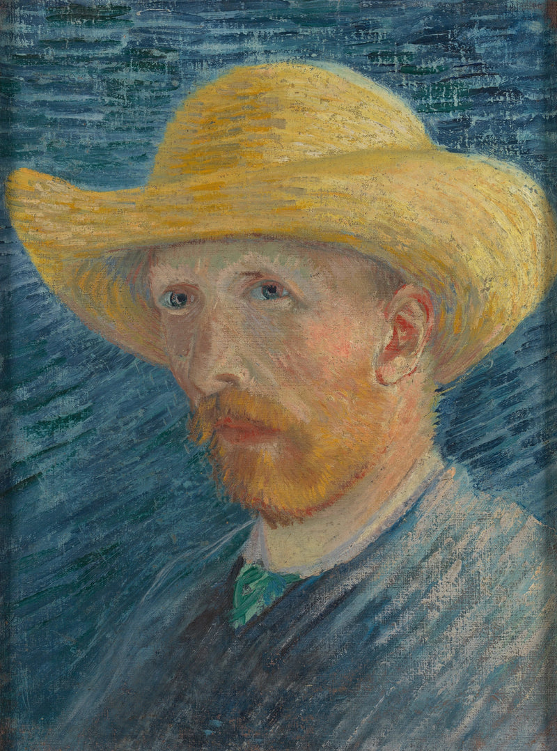 תמונת עצמי עם כובע קש - Vincent van Gogh
