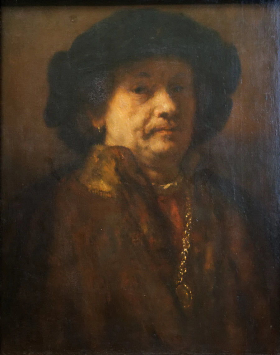 Autoportrait au manteau de fourrure et à la chaîne d’or — cercle de Rembrandt, vers 1656–1657, Vienne