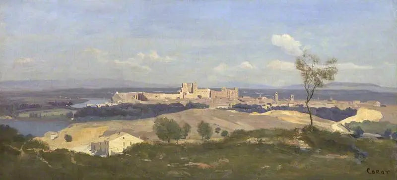 Avignon vue de Viileneuve-lès-Avignon - Jean-Baptiste Camille Corot - Alpha Reproduction