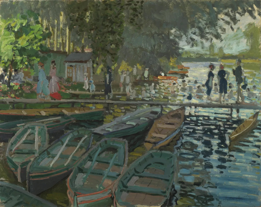 Baigneurs à la Grenouillère - Claude Monet image 1 reproduction artisanale de tableau