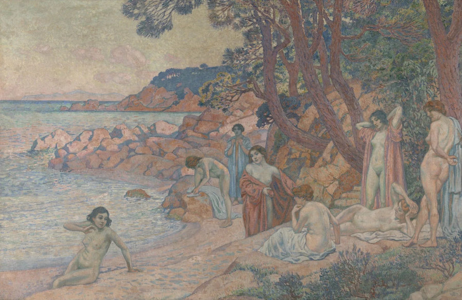 מתרחצים ב-Cap Bénat - Théophile van Rysselberghe
