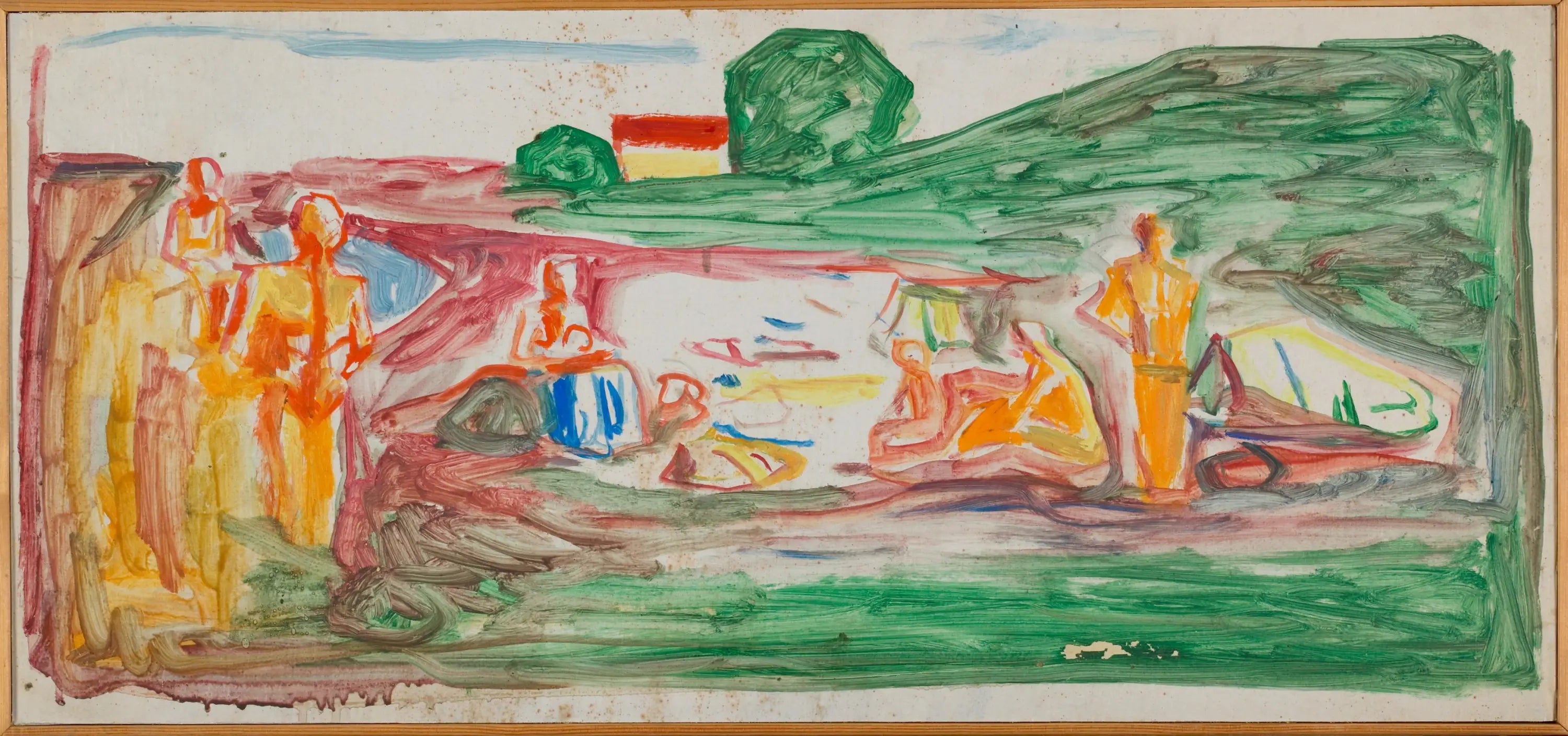 Reproduction du tableau « Baigneurs sur la plage - Edvard Munch » par Alpha Reproduction en peinture à l’huile