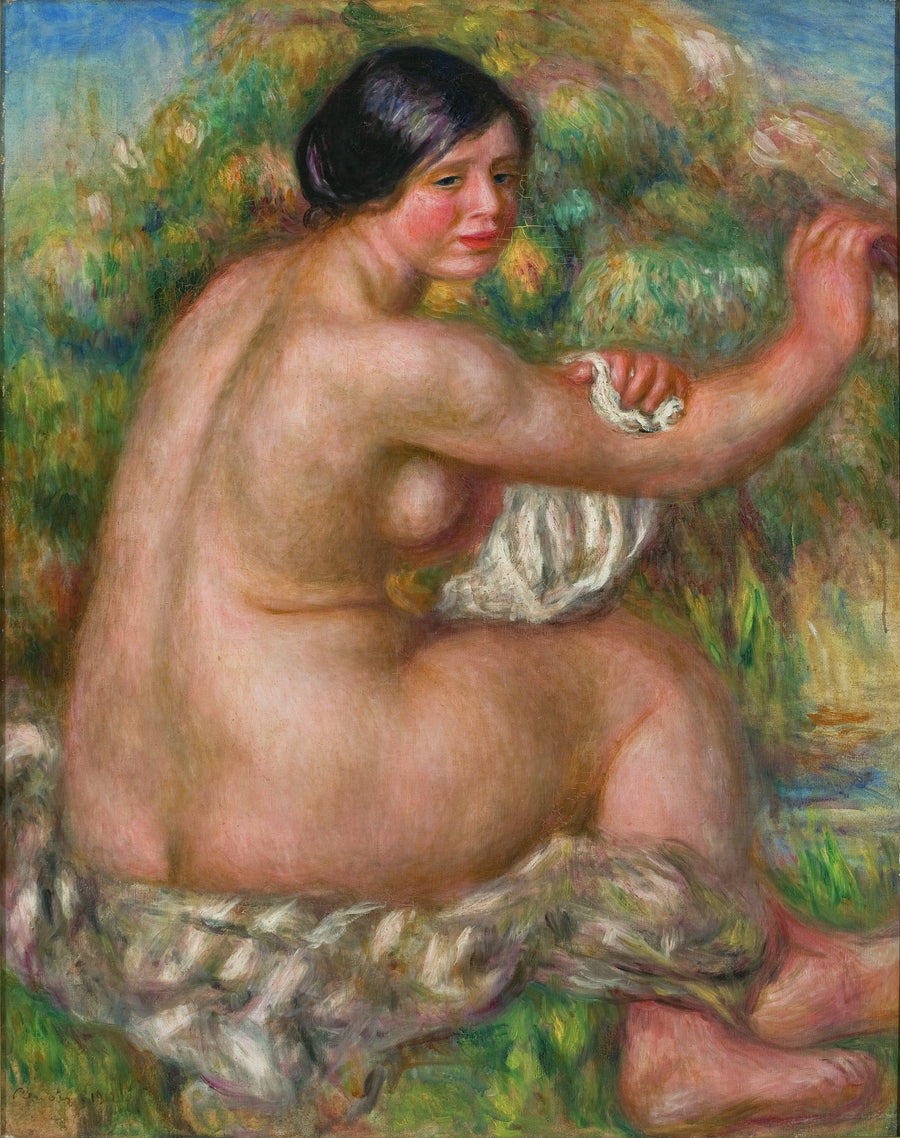 Baigneuse essuyant son bras droit de Pierre-Auguste Renoir, 1912, MASP.00102 – reproduction peinture à l’huile sur toile