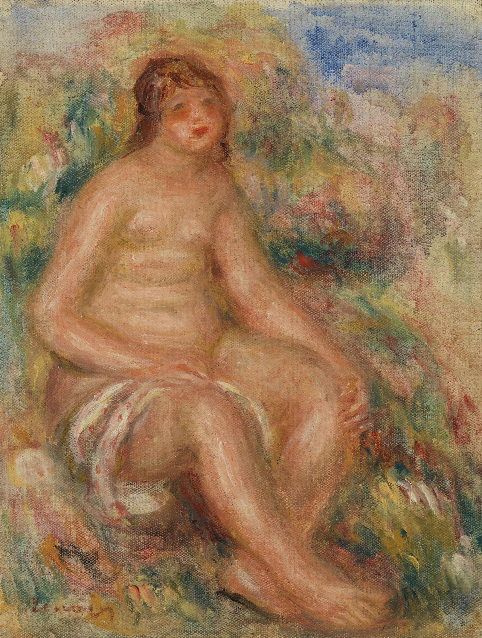 Baigneuse de Renoir, 1918, Barnes Foundation BF71 – reproduction peinture à l’huile sur toile