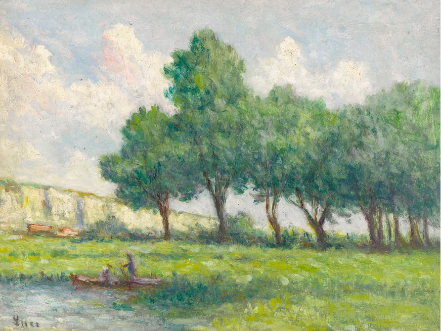 Barque près de Rolleboise - Maximilien Luce - Alpha Reproduction