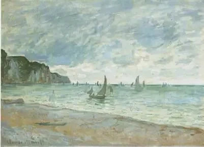 סירות דיג מול הצוקים של Pourville W786 - Monet