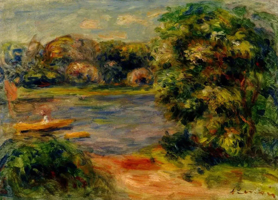 Le Bateau sur le lac, 1901, Renoir – reproduction peinture à l’huile