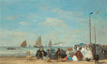 🏖️ סצנת חוף בטראוול – Eugène Boudin (1863)