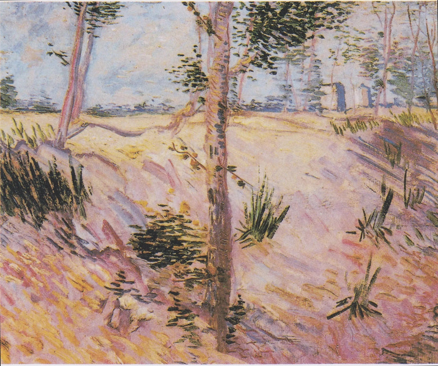 עצים על מדרון - Vincent van Gogh