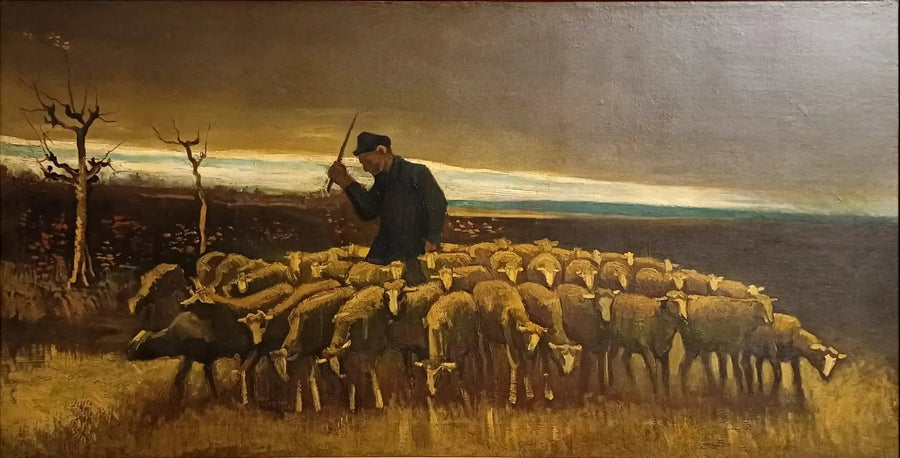 רועה עם עדר כבשים - Vincent van Gogh