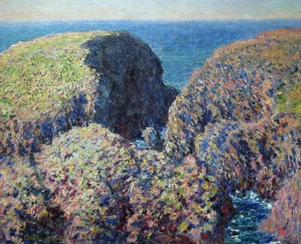 Bloc de rochers, Belle-Île W1097 par Claude Monet