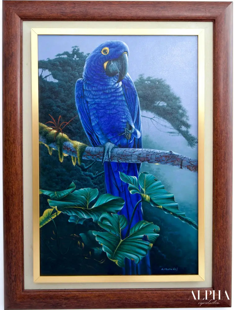 Blue Parrot in the Jungle - Hudsadayuth | 60 x 90 cm Reproductions de tableaux à la peinture à l’huile