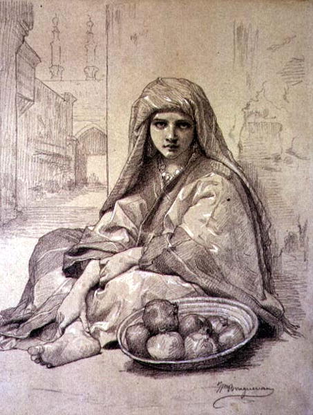 Marchande de grenades, William-Adolphe Bouguereau, 1875