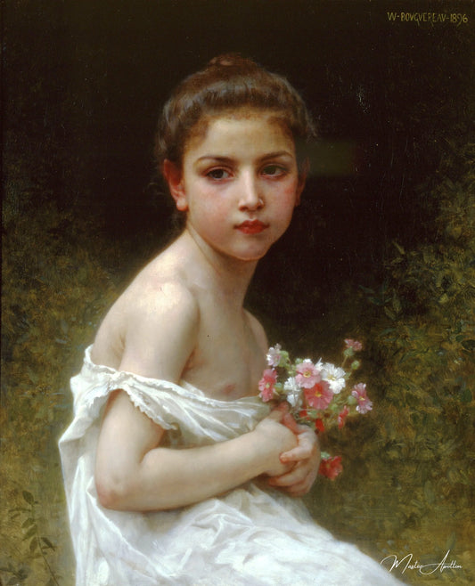 Bouquet de filles - William Bouguereau - Reproductions de tableaux et peintures haut de gamme