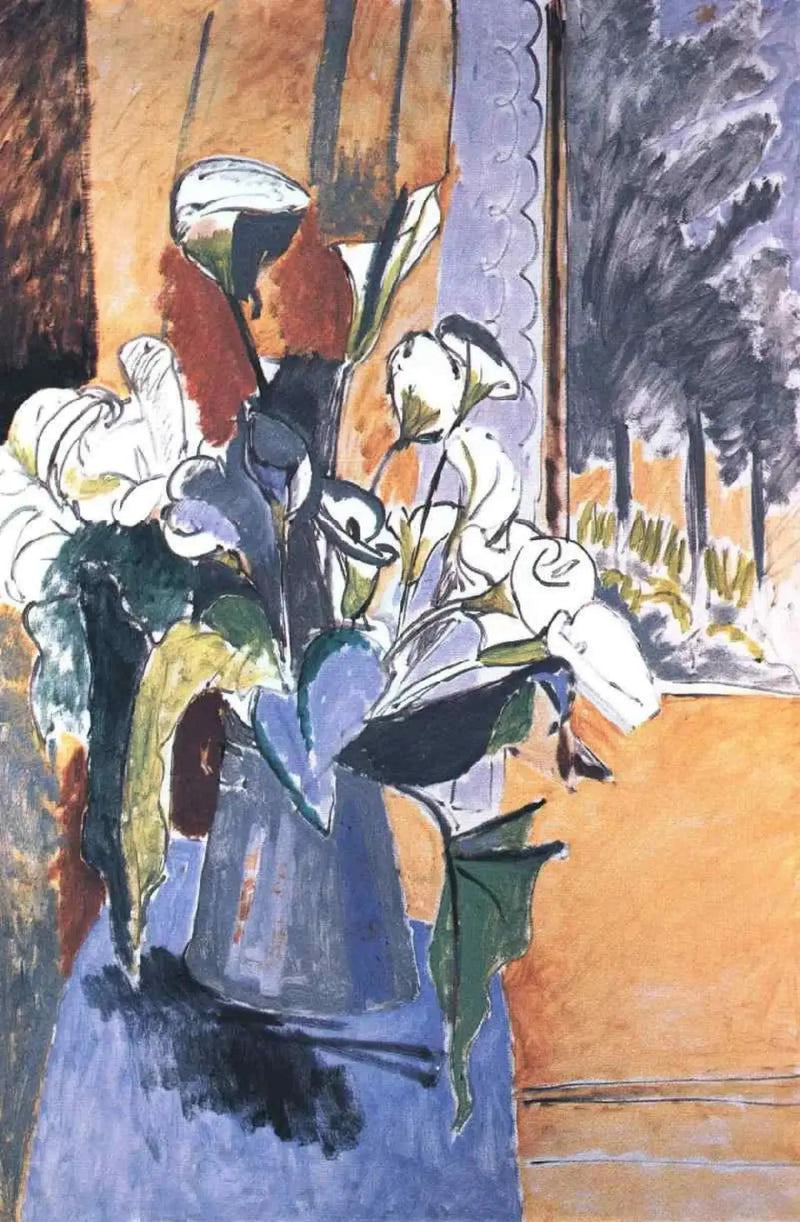 זר פרחים על מרפסת - אנרי מאטיס