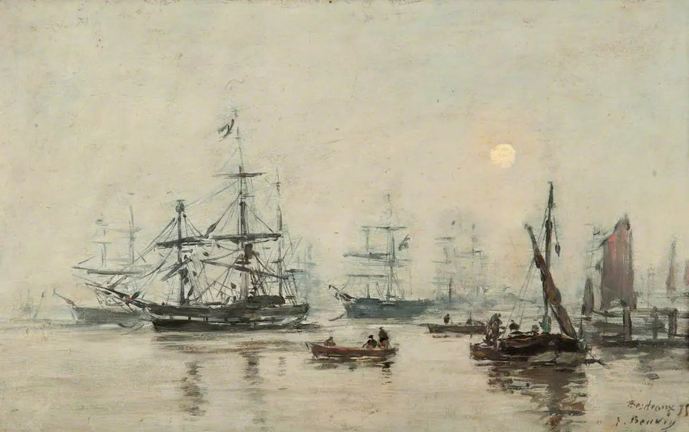 Reproduction du tableau « Brume, Bordeaux - Eugène Boudin » par Alpha Reproduction en peinture à l’huile