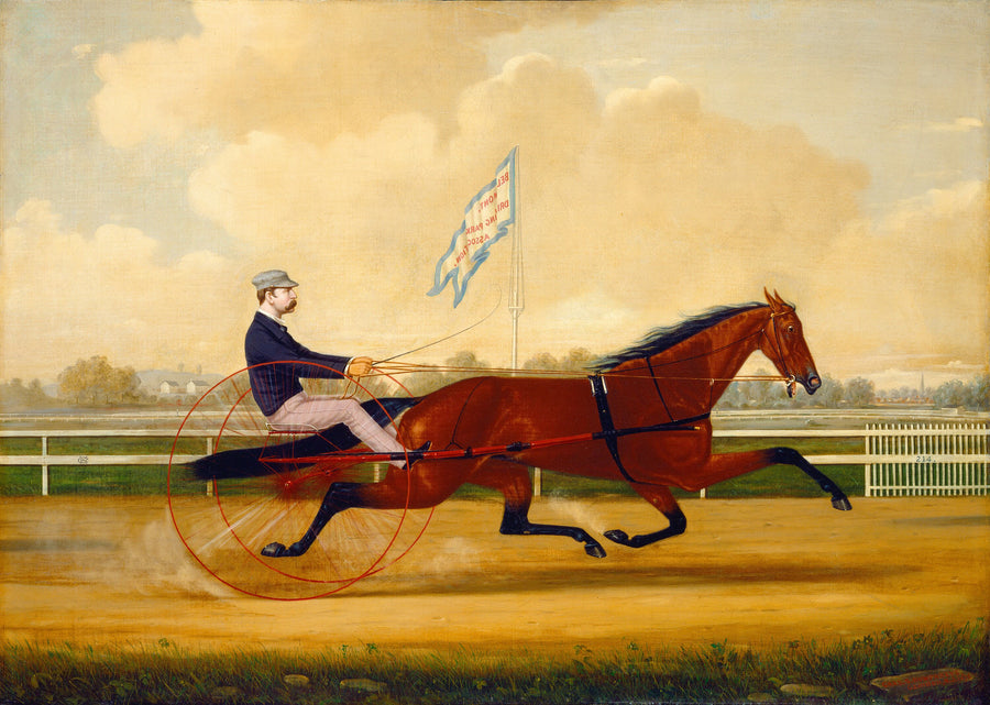 Budd Doble conduisant Goldsmith Maid à Belmont Driving Park - Charles S. Humphreys