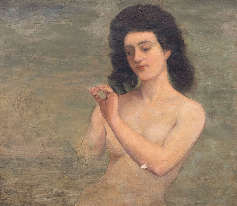 Busto de mulher - Estudo para o anjo coroando S��o Sebasti��o - Eliseu Visconti