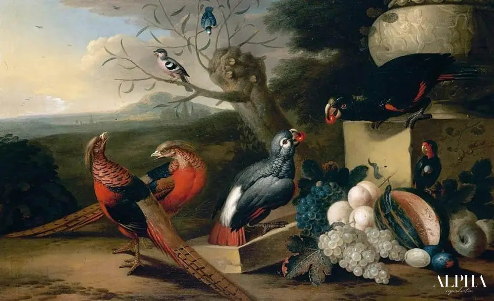 Cadre de parc avec des oiseaux - Tobias Stranover - Reproductions de tableaux et peintures haut de gamme