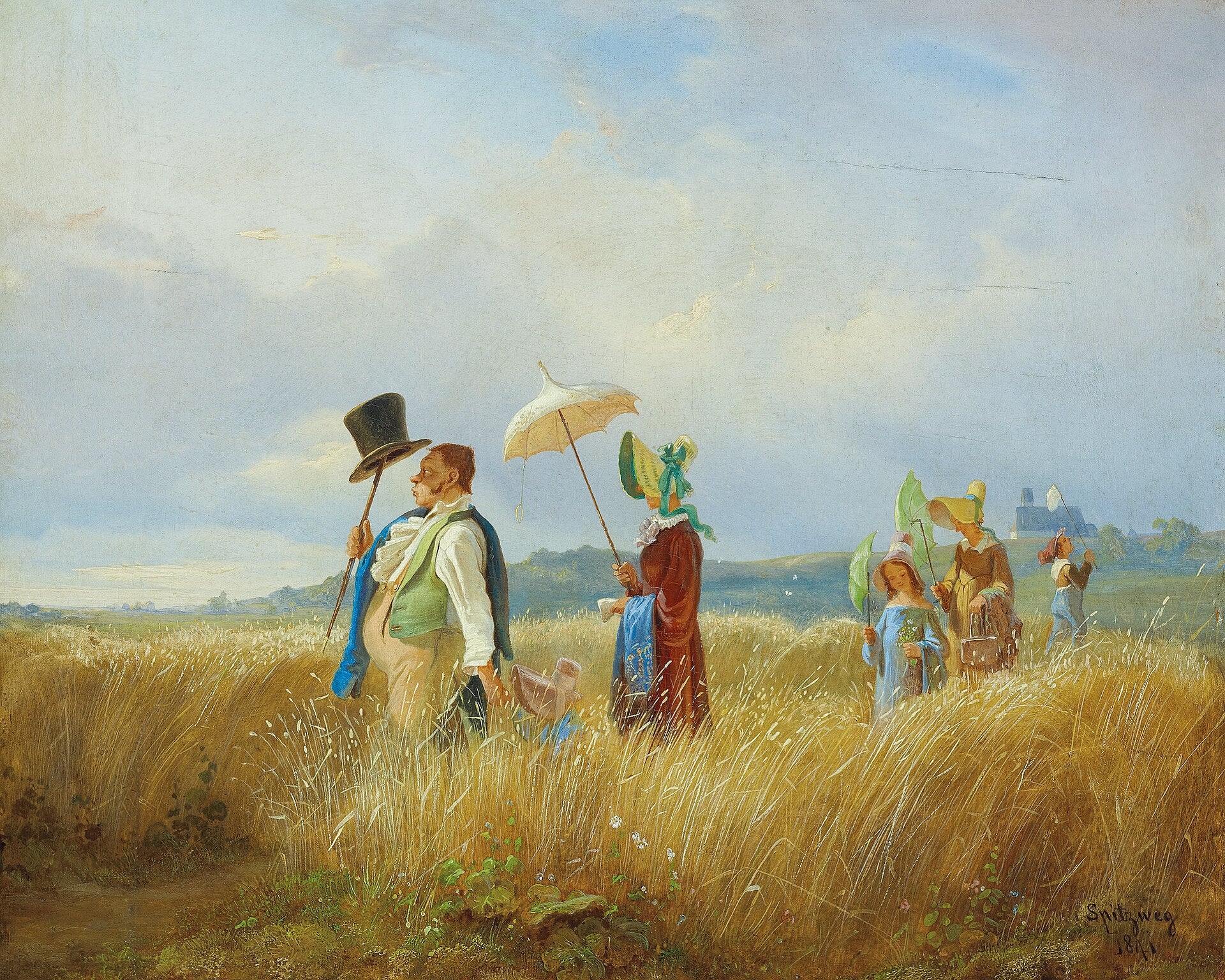 Der Sonntagsspaziergang (La Promenade dominicale) - Carl Spitzweg