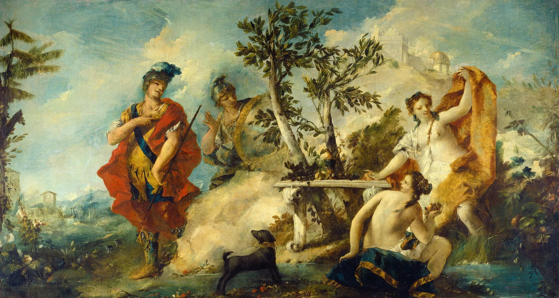 Carlo et Ubaldo résistant aux enchantements des nymphes d'Armide - Francesco Guardi image 1 tableau peint à l’huile sur toile