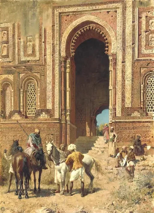 Cavaliers indiens à la porte d'Alah-ou-din, Old Delhi - אדווין לורד ויקס