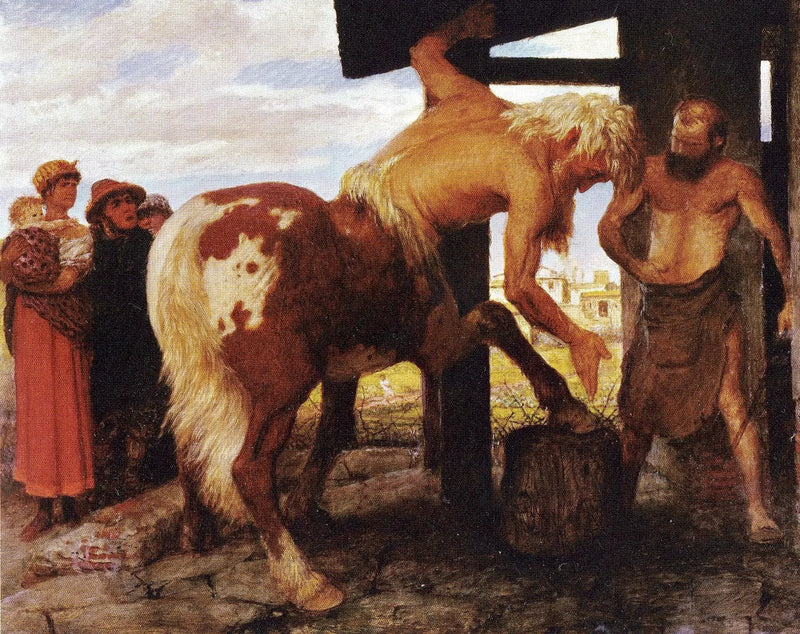 Centaure à la forge du village - Arnold Bœcklin