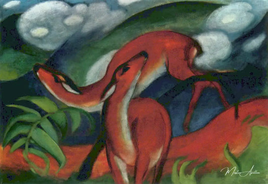 Cerf rouge II - Franz Marc - Reproductions de tableaux et peintures haut de gamme