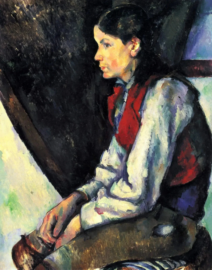 הילד באפוד האדום, 1888 -1890 - Paul Cézanne