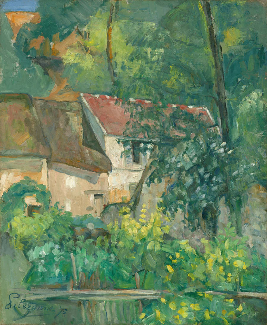 La Maison du père Lacroix à Auvers 1873 par Paul Cézanne à la National Gallery of Art – reproduction peinture à l’huile sur toile