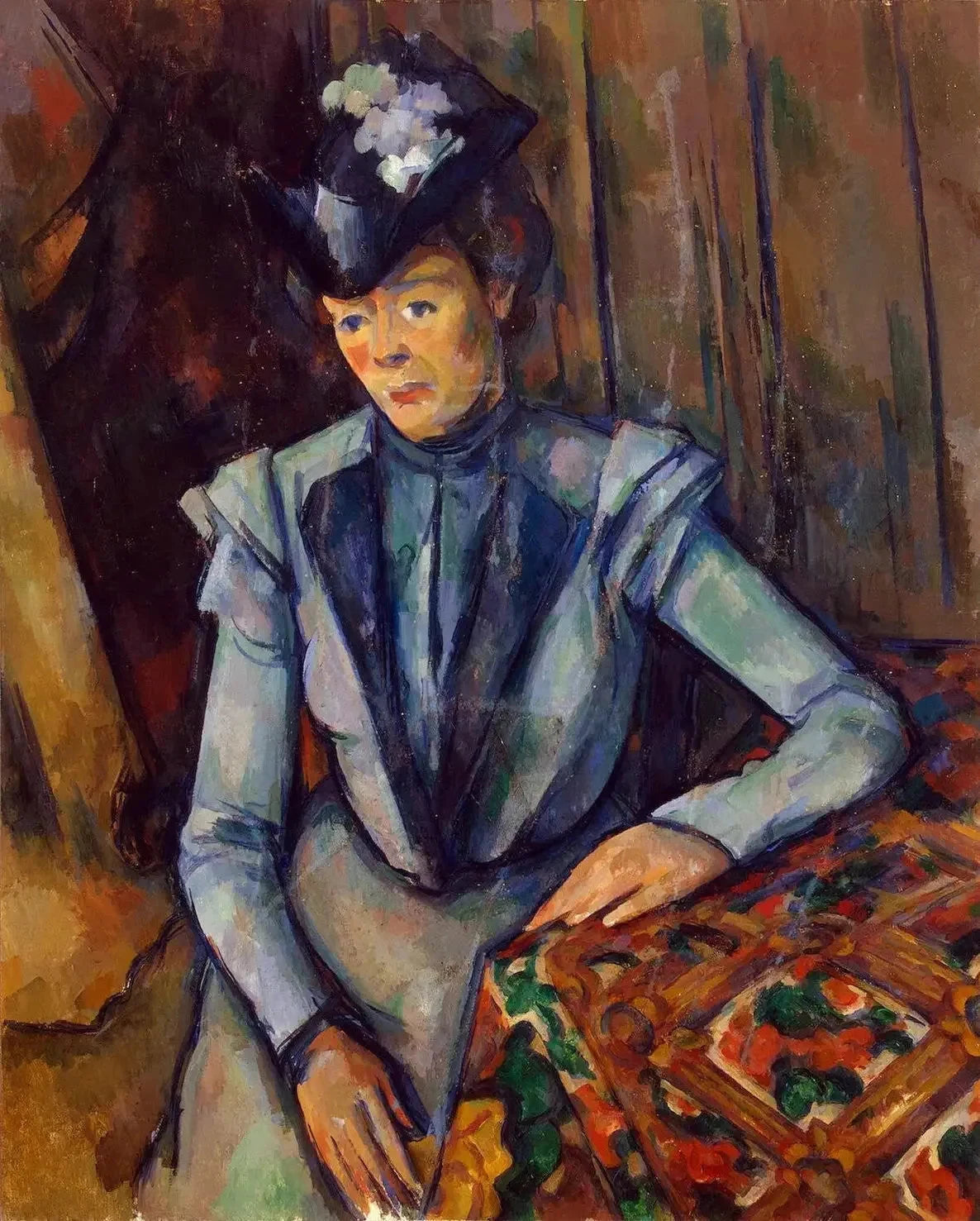 הגברת בכחול, 1900-1904 בקירוב--- Paul Cézanne