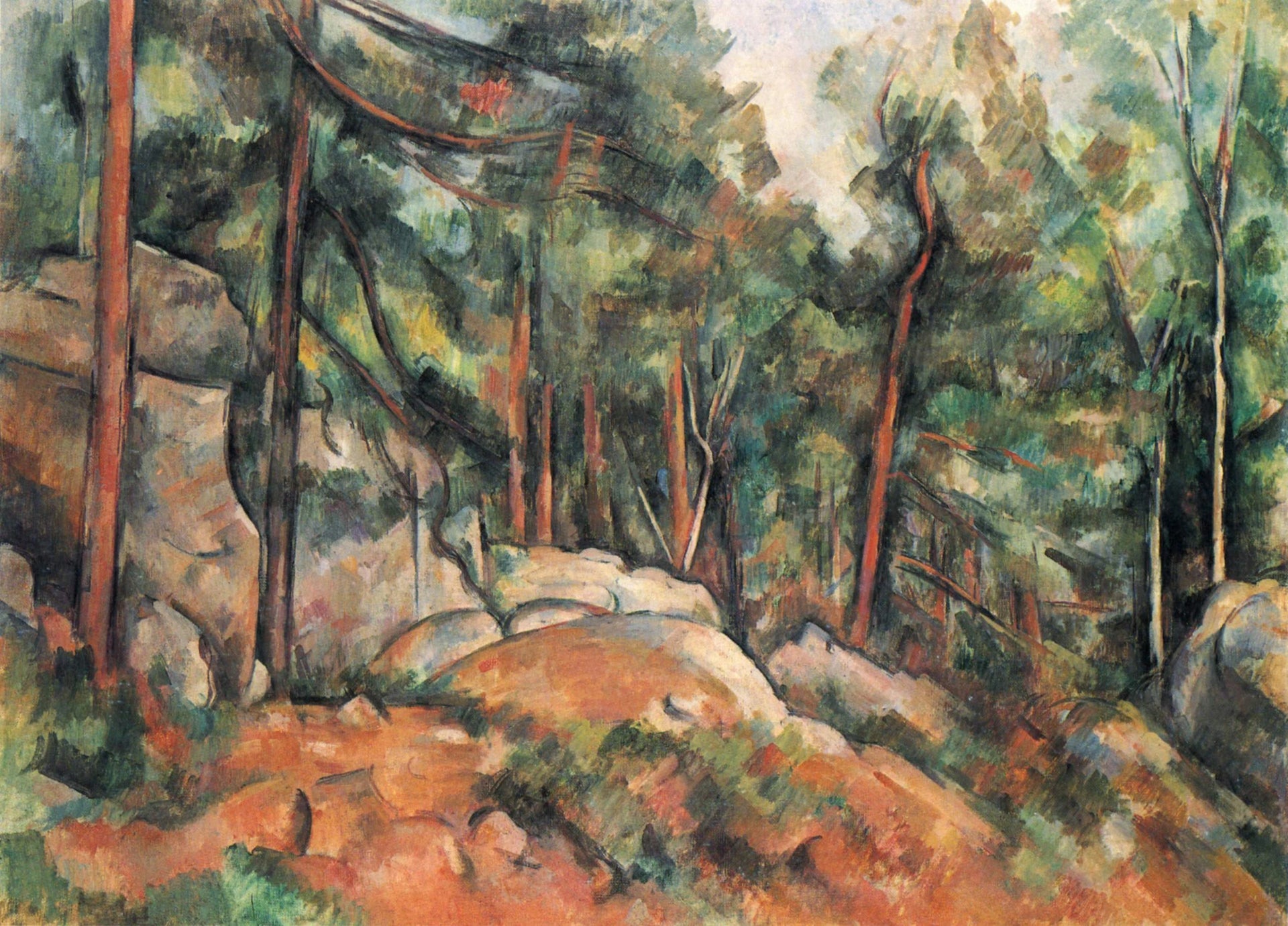 Intérieur de forêt 1898–1899 de Paul Cézanne Fine Arts Museums of San Francisco FWN 324 – reproduction peinture à l’huile sur toile