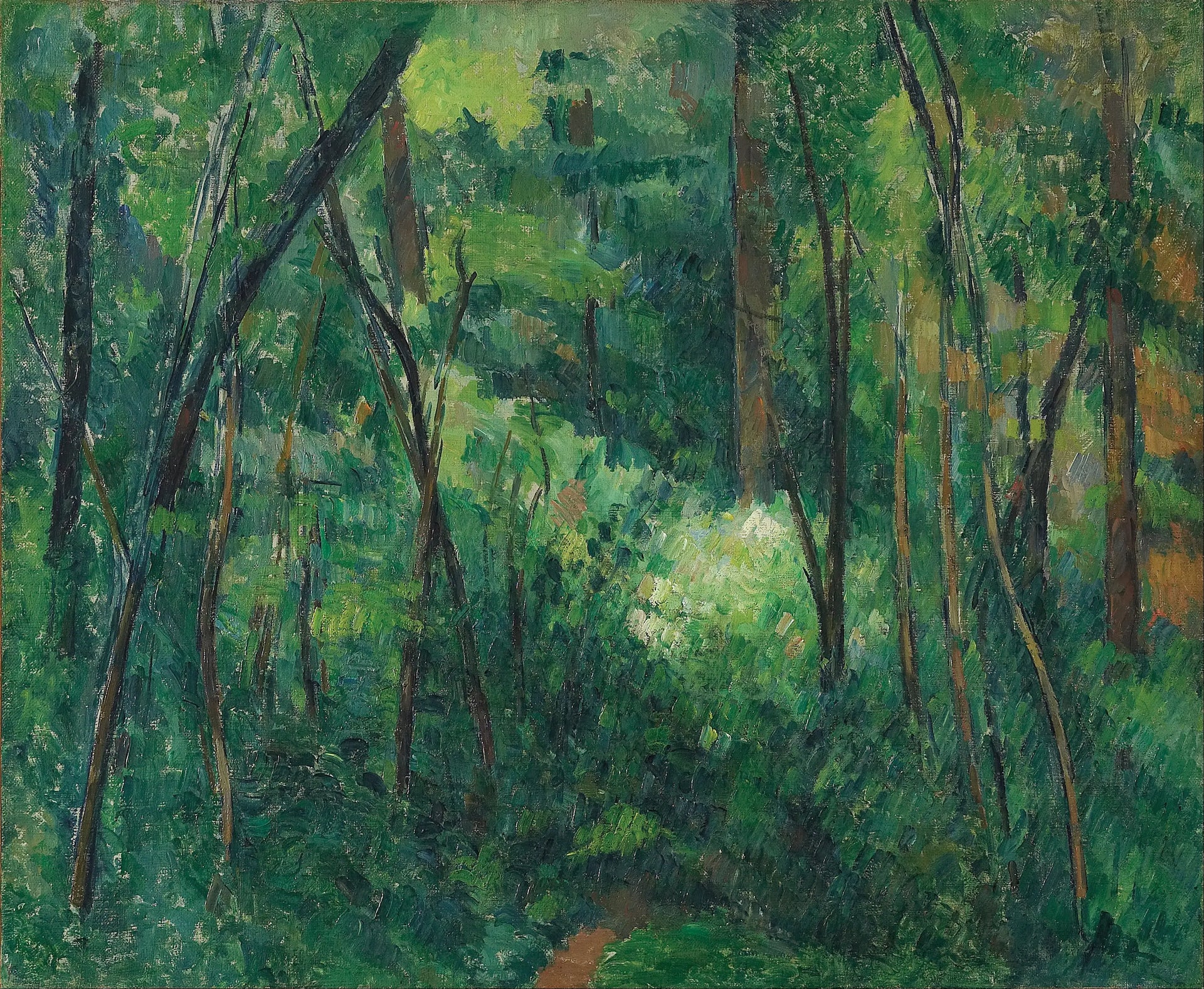 Intérieur de forêt, vers 1885, Paul Cézanne, Musée des beaux-arts de l’Ontario