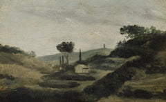 נוף מהאזור הכפרי של אקס למגדל קיסר, 1862 בקירוב - Paul Cézanne