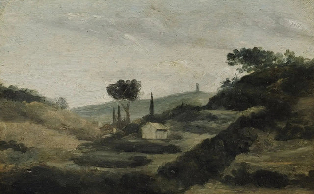 נוף מהאזור הכפרי של אקס למגדל קיסר, 1862 בקירוב - Paul Cézanne