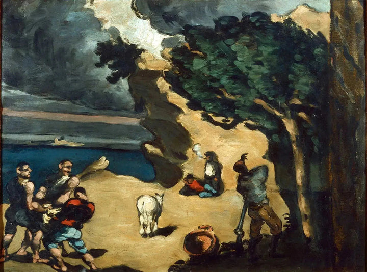 הגנבים והחמור, 1870 בקירוב - Paul Cézanne