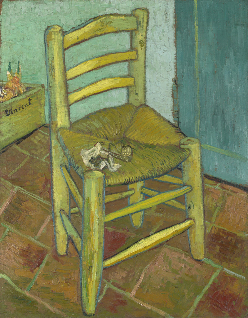 הכיסא של וינסנט עם הטבקייה שלו - Vincent van Gogh