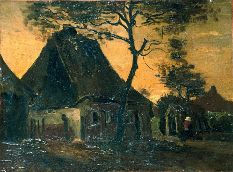 בית עץ מוקף עצים - Vincent van Gogh