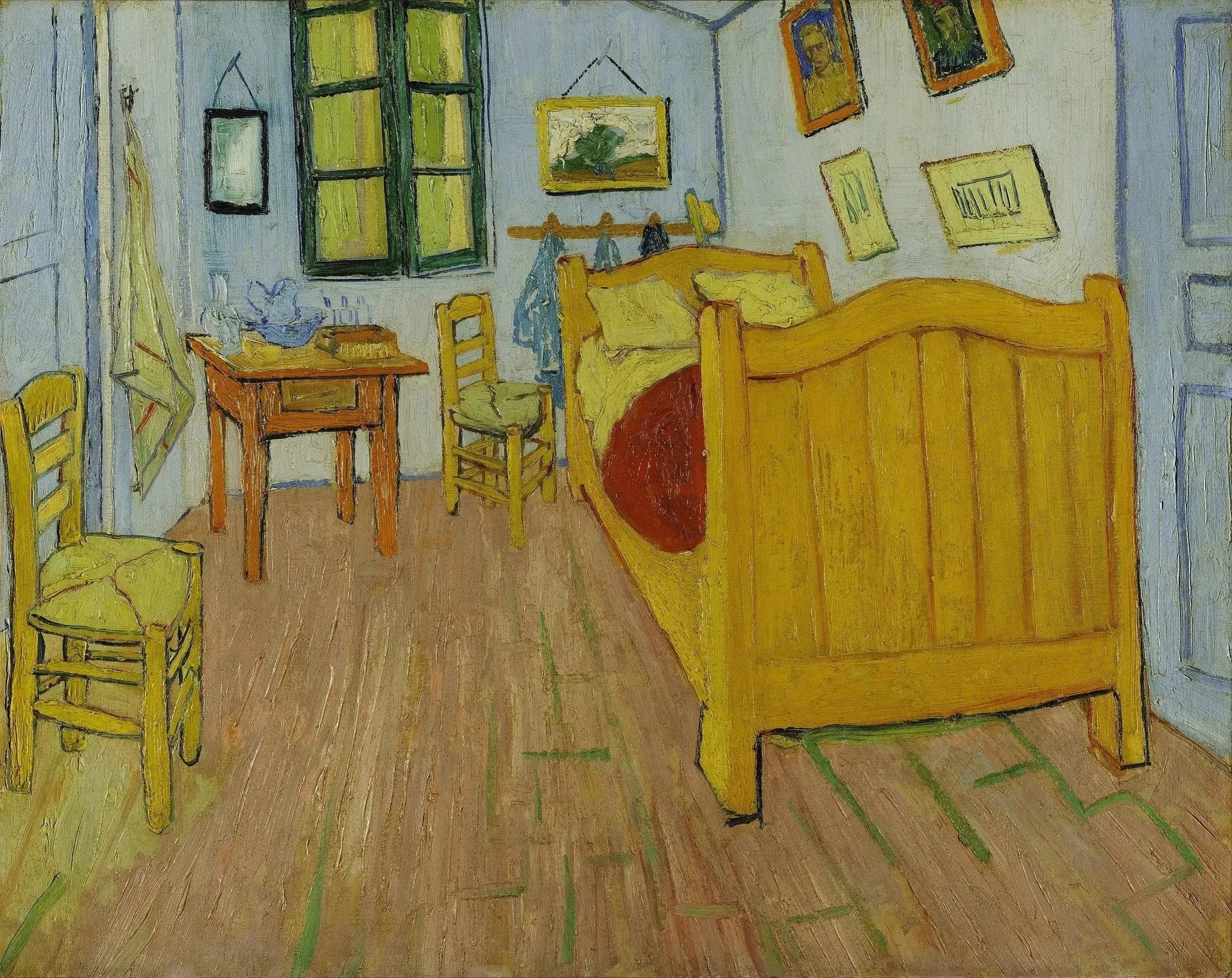 La Chambre à Arles F482 de Vincent van Gogh, première version du Van Gogh Museum