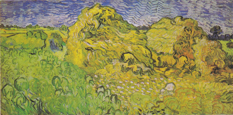 שדה עם ערימות חיטה - Vincent van Gogh