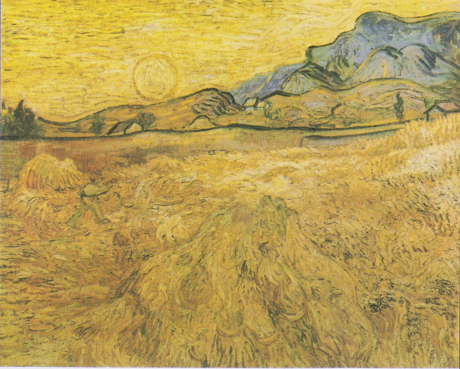 שדה חיטה עם קוצר ושמש - Vincent van Gogh