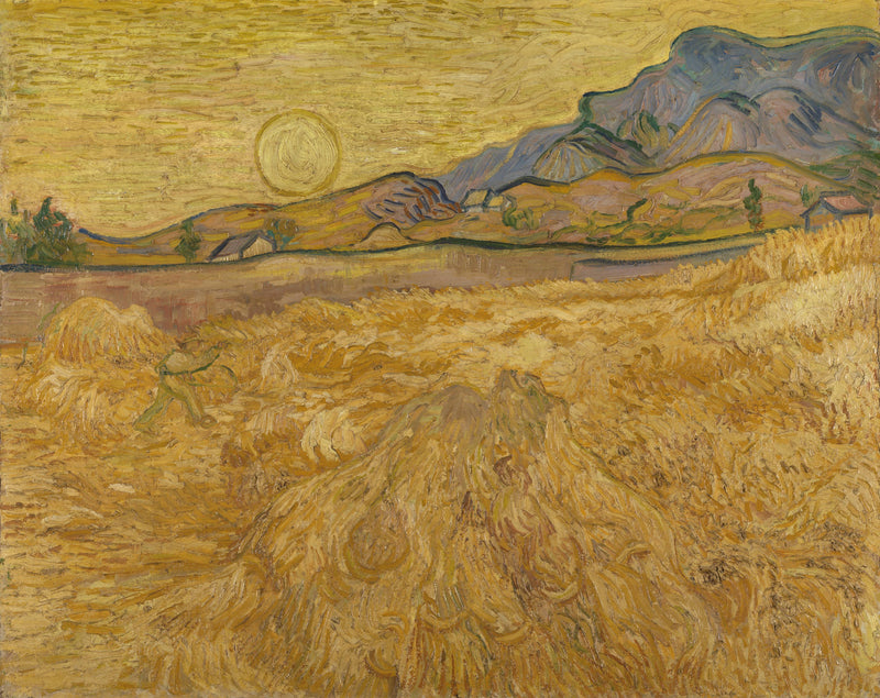 שדה חיטה עם קוצר ושמש - Vincent van Gogh
