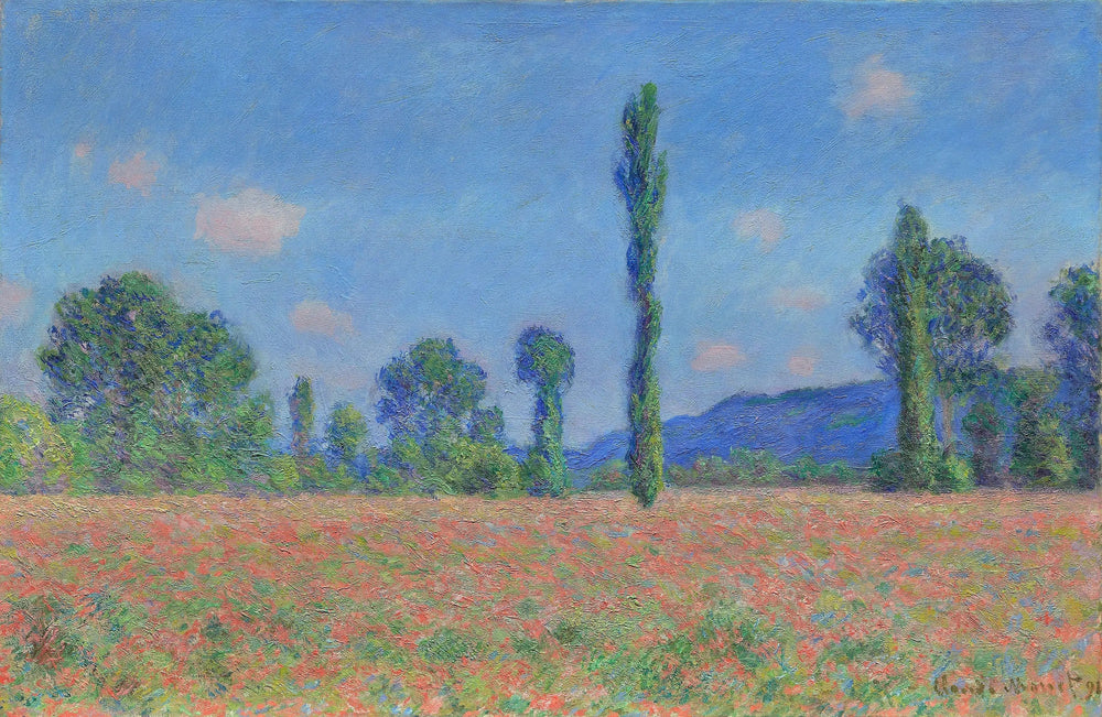 Champ de coquelicots à Giverny - Claude Monet image 1 reproduction de peinture à l’huile