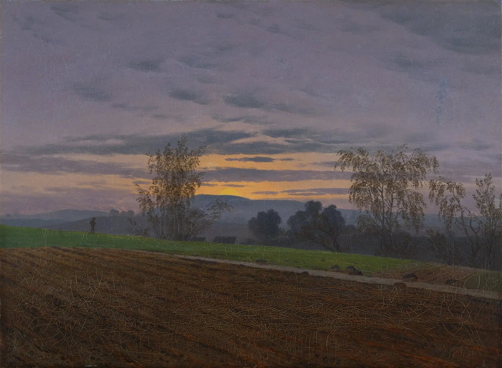 Champ labouré - Caspar David Friedrich image 1 copie peinte à la main à l’huile